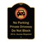 Signmission Designer Series-No Parking Private Driveway Don't Block 24 Hour Access, 24" x 18", BG-1824 A-DES-BG-1824-9948 - alternate 1